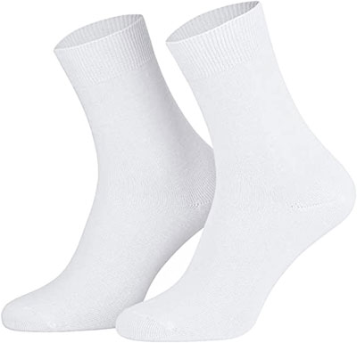 Lékařské ponožky, bílá, 100% bavlna, 10ks