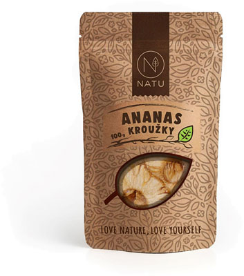 Ananas kroužky natural 100g (bez cukru a SO2)