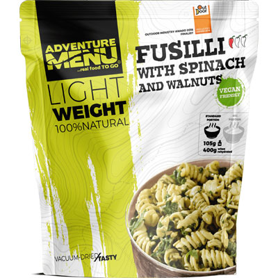 Fusilli se špenátem a vlašskými ořechy 98g Lightweight