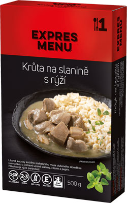 Krůta na slanině s rýží 500g