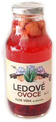 Ledové ovoce Aloe vera se zázvorem 330ml