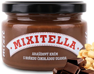Mixitella - Arašídy s hořkou čokoládou Uganda 250g