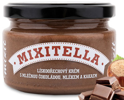 Mixitella - Lískový ořech s mléčnou čokoládou, mlékem a kakaem 250g
