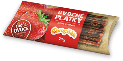 Raw ovocné plátky 100% Jablko a Jahoda 20g