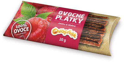 Raw ovocné plátky 100% Jablko a Malina 20g