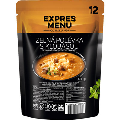 Zelná polévka s klobásou 600g